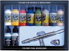 AV 71167 - Airbrush Model Air Set: Basic Colors (airbrush + 10x17ml)